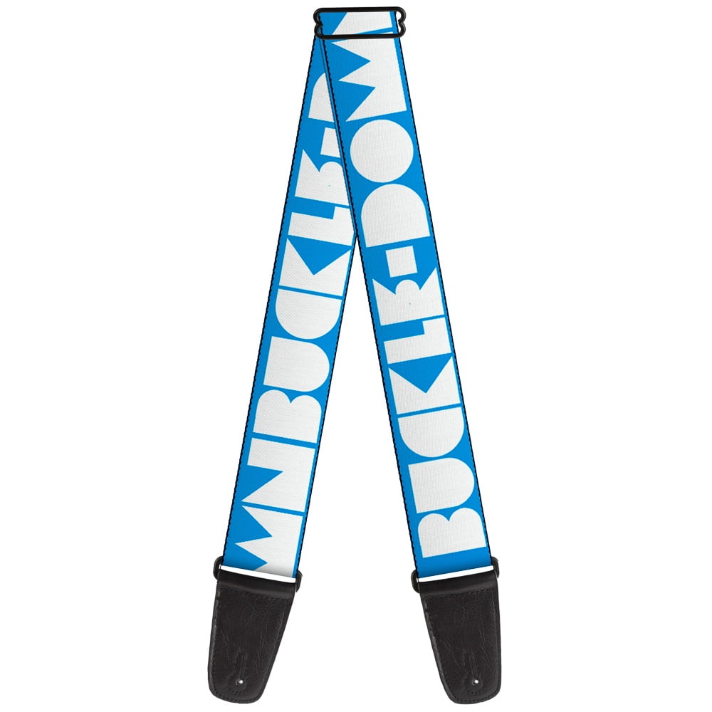 Buckle-Down Guitar Strap, Buckle Down Shapes Turquoise White, 2 Inches Wide