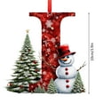 thumbnail image 3 of 26 Letters Acrylic Christmas Tree Decoration Pendant, Personalized DIY Hanging Ornament, Random Color Ribbon For Hanging, Clear Transparent Design, Perfect For Custom Festive Tree Decor, 3.9in, I, 3 of 5