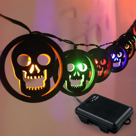 

Halloween String Light 20 Bulbs Hanging Bat/Skull/Witch/Spider Net Pendant Decor String Trick Or Treat Party Supplies