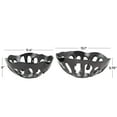 thumbnail image 3 of DecMode 13", 11"W Round Drip Black Aluminum Metal Decorative Bowl with Open Frame Design, Set of 2, 3 of 12