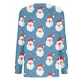 thumbnail image 3 of Holiday Gifts! Titcea Christmas Scrub Tops for Women Stretchy V Neck Short Sleeve Cute Santa Printed Nurse Holiday Working Uniforms, 3 of 4