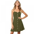 thumbnail image 1 of Robe d'Été Sans Manches à Boutons avec Ruban pour Femmes, 1 of 4