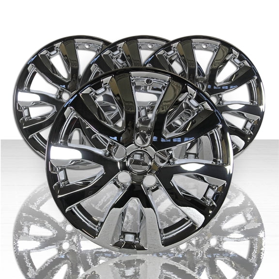 Set of 4 16" 5 V Spoke Wheel Skins for 2020-2022 Nissan Rogue Sport S - Chrome