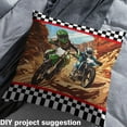 thumbnail image 2 of Feelyou Motorcycle Lover Teen Fabric by the Yard 2 Yards, Competition Sports Sewing Fabric, Checkered Flag Home Decor Fabric by the Yard, Luxury Bedroom Decor, 2 of 6
