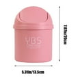 thumbnail image 4 of Small Trash Can with Lid, Mini Trash Can for Bathroom, Office and Bedroom, Small Bathroom Garbage Can with Swing Top, Compact Waste Basket for Desk, Dorm & Home, Pink - Xuniizn, 4 of 7
