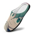 thumbnail image 3 of My Hero Academia Izuku Midoriya Fuzzy Cotton Slippers For Mens Winter Cotton Lightweight Anti-slip Rubber Sole Slippers House Open Back Slippers Closed Toe Slippers, 3 of 9