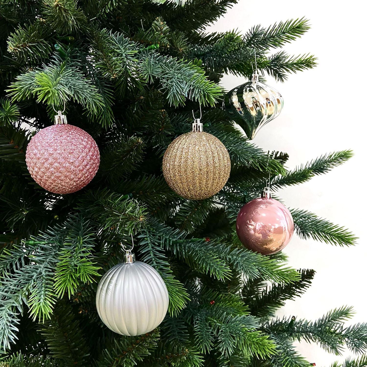 Holiday Time 45 Count Shatterproof Ornaments-Pink/Gold/Silver