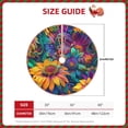 thumbnail image 2 of Daiia Psychedelic Sunflowers Drawing Merry Christmas Tree Skirt , Xmas Large Lace-up Tree Skirt, Santa Snowflakes Rustic Home Decorations New Year Party Farmhouse Decor-30", 2 of 6