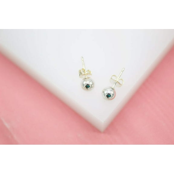 18K Gold Filled Tiny, Small Ball Stud Earrings (L140)(L145)