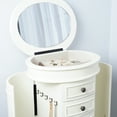 thumbnail image 6 of Hives & Honey Bailey Women's Adult Round Free Standing Jewelry Armoire, Vintage Style, Tuscan White, 6 of 10