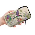 thumbnail image 2 of SEANATIVE Glasses Case Water-Resistant Neoprene Eyeglass Case with 2 Compartments, Shockproof Zipper Eyewear Bag Pouch Lightweight Sunglasses Pouch for Women, Hummingbird Floral Beige, 2 of 7