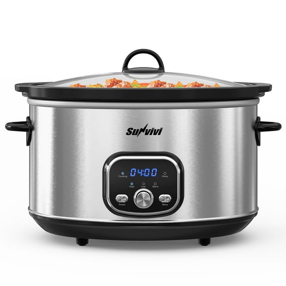 Sunvivi 8.5QT Programmable Slow Cooker with Delay Function
