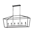 thumbnail image 2 of Warehouse of Tiffany Buelex 6 Light 48 inch Matte Black Lamp Post Lantern Style Iron Chandelier, 2 of 5