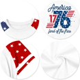 thumbnail image 4 of CCRFTGI 4th Of July American Flag Shirts for Kids Girls Size 10-12 Patriotic 1776 American Flag Red White and Blue Independence Day Short Sleeve T-Shirts White 5-6 Years, 4 of 5