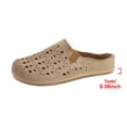 thumbnail image 6 of Women's Perforated Closed Toe Mules, Low-Top Lightweight Flat-Soled Slip-On Breathable Clogs for Casual & Everyday Wear Khaki 8.5, 6 of 6