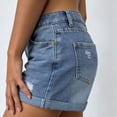 thumbnail image 6 of Wutalume Jeans for Women Denim Shorts Classic Blue, Slim Fit Stretch Jean Shorts for Comfortable Summer Everyday Style,Light Blue 2XL, 6 of 6