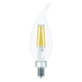 thumbnail image 2 of GE Relax LED Light Bulbs, Soft White, Clear Finish Bent Tip Shape Bulb, 60 Watt Replacement, Candelabra Base, Dimmable (2 Pack), 2 of 9