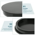 thumbnail image 6 of OUNONA 2 Pcs Castor Cups Ethereal Drum Accessories Practical Drum Accessory 7x7cm Black, 6 of 8