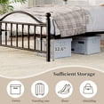thumbnail image 4 of Twin Size Metal Bed Frame with Vintage Circular Headboard and Footboard, Heavy-Duty Iron Platform Bed, No Box Spring Needed, Noise-Free and Easy Assembly, Black, 4 of 7
