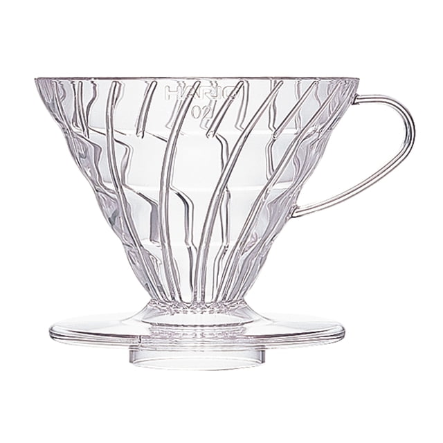 Hario V60 Gotero de café de plástico, tamaño 02, transparente