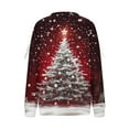 thumbnail image 4 of ‌FDGIU Christmas Sweatshirt for Women 2025 – Merry Holiday Pullover, Cozy Long Sleeve Loose Fit Top‌, 4 of 5