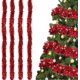 thumbnail image 1 of SUNCHE 4 Piezas Guirnaldas de Oropel de Navidad, Guirnalda de Oropel de Navidad, Guirnalda de Oropel de Brillo Metálico, Guirnaldas de Oropel de Navidad de 2 m, Decoración de Guirnaldas Brillantes, para Cumpleaños de Boda, Rojo brillar Electrónica, 1 of 5