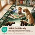 thumbnail image 4 of Design&I 4'x6' Washable Area Rug Cabin Sunset Wildlife Forest Border Woodland Bathroom Medieval for Reading Nook, Bedroom, Pet Friendly & Non-Slip Built-In Grip, 4 of 7