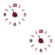 thumbnail image 2 of Matsuzay Reloj de pared grande 3D pegatina acrílico silencioso Digital grande DIY autoadhesivo reloj de pared diseño moderno para la decoración de la Rojo 2piezas Matsuzay CBP108882, 2 of 5