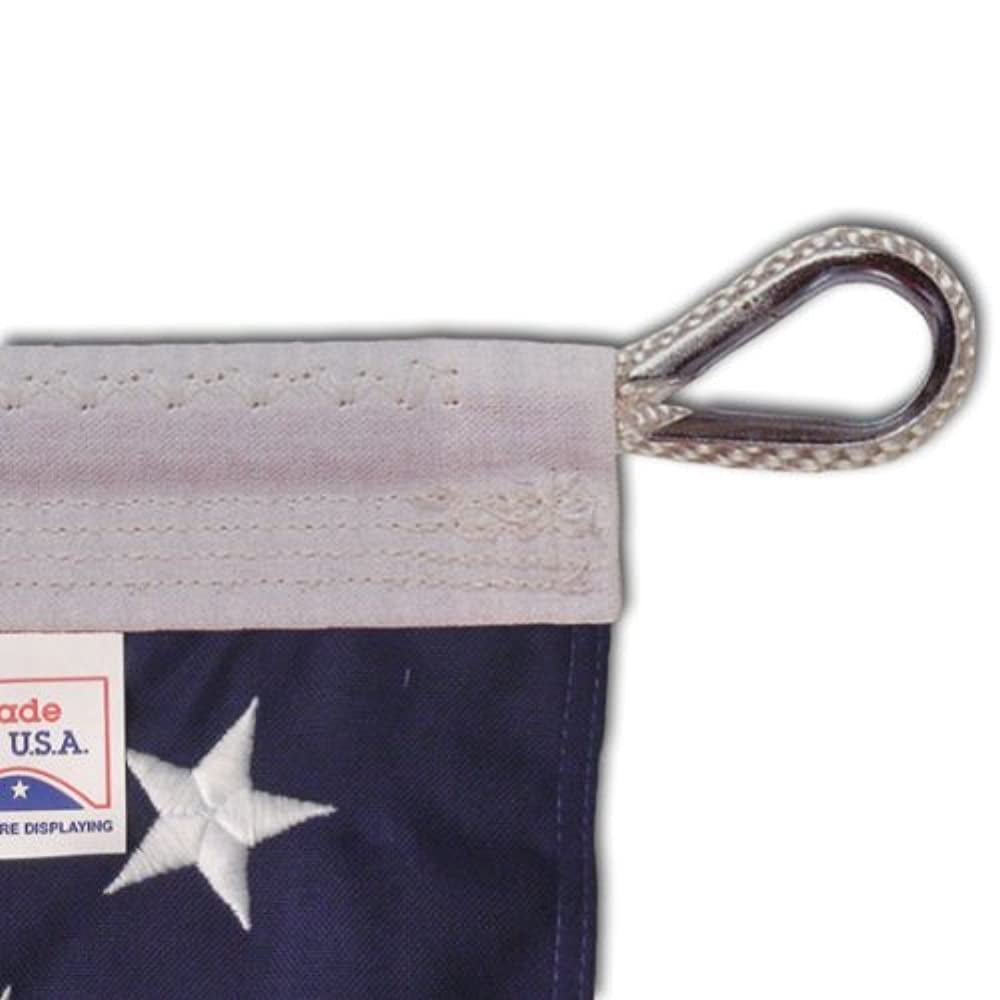 eder flag - poly-max outdoor u.s. flag - proudly made in the usa - extremely durable - reinforced fly stitching - heavy-duty duck cloth headers - quality craftsmanship (8x12 foot)