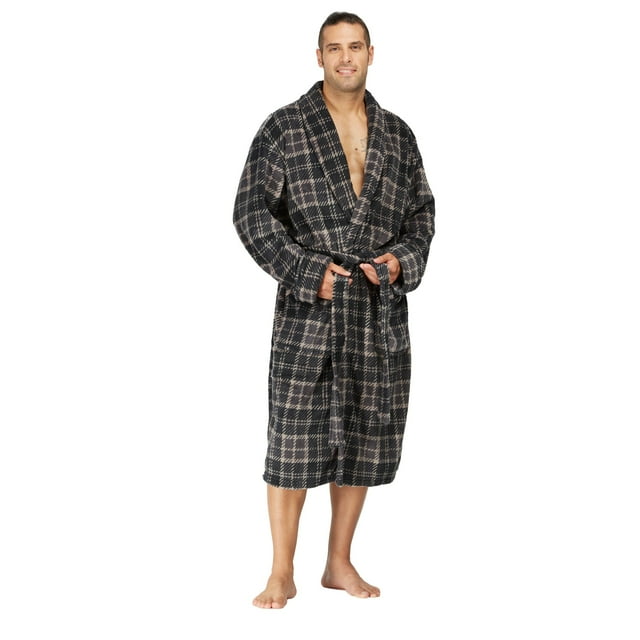 Peignoir pour Homme en Molleton Doux à Col Châle