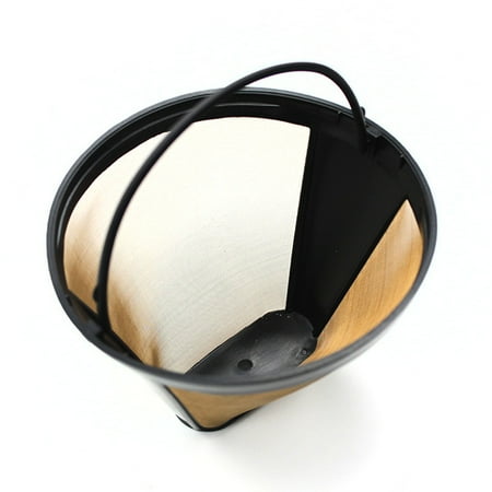 

Reusable Permanent Cone Shape Handled Coffee Stainless Mesh Basket
