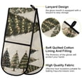 thumbnail image 2 of Yayeee Double Oven Mitt Kitchen Heat Resistant Baking 35" x7" Quilted Glove, Cartoon Christmas Trees, 2 of 6
