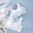 thumbnail image 2 of LYMAYTER 12-15Y Kids Seamless Training Bras Girls Soft Cotton Breathable Mesh Bra Racerback Fixed Pads‌, 2 of 8