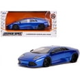 thumbnail image 2 of Diecast Car w/Display Case - Lamborghini Murcielago LP640, Candy Blue - Jada Toys 32279/4 - 1/24 scale Diecast Model Toy Car, 2 of 3