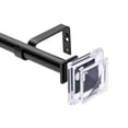 thumbnail image 3 of UTOPIA ALLEY Wall Mounted 3/4 Inch Curtain Rod - Curtain Rods For Windows 86 to 120 Inch, Adjustable Drapery Rods, Black Curtain Rods, Bedroom & Living Room Decorative Curtain Rods, Tapestry Poles, 3 of 9