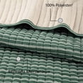 thumbnail image 3 of Mainstays Cotton-Rich T-Shirt Soft Jersey Quilt, King, Reversible, Green Stripe, 3 of 8