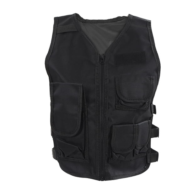 Chaleco Táctico Para Niños - Nylon 600D, Tamaño 38x24x7 Cm, Con Correas MOLLE, Para Juegos Al Aire Libre