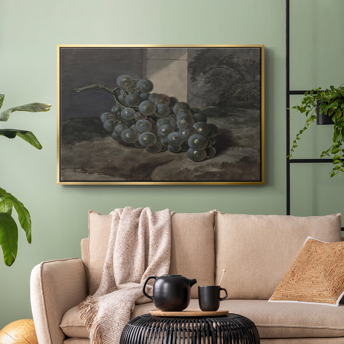 Vintage Botanical Print-XLIII By Wexford Home Framed in Gold Wood Gallery Wrapped Canvas 25 in. x 37 in.