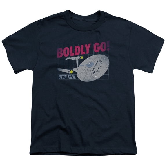 Star Trek - Boldly Go - Youth Short Sleeve Shirt - Large