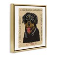 thumbnail image 3 of Stupell Industries Eclectic Fun Rottweiler Pet Phrases Gold Floating Frame Canvas Art, 18 x 18, by Nancy Overton, 3 of 8