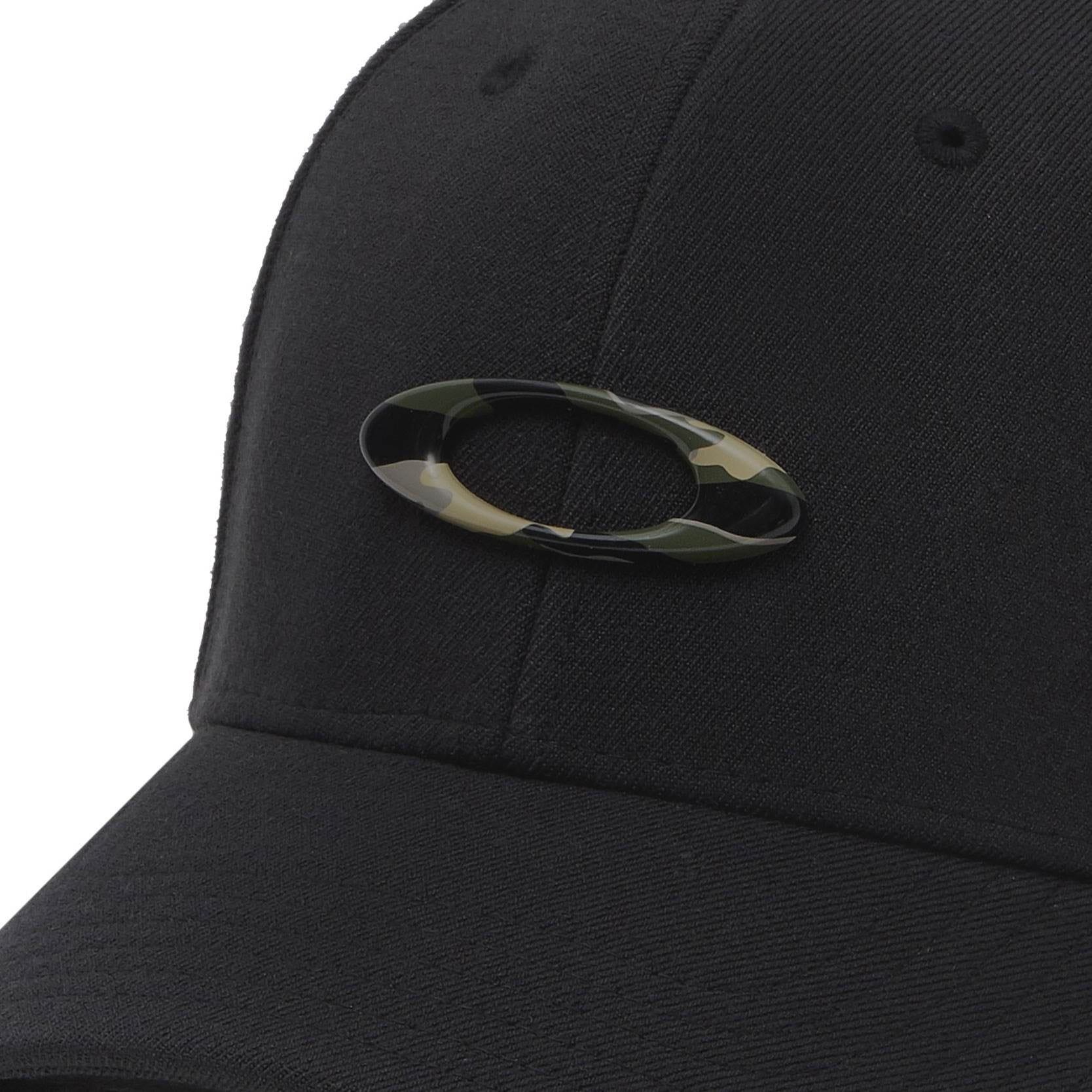 Oakley Tincan Men's Small Medium Fitted Casual Baseball Cap Hat, Black Camo  