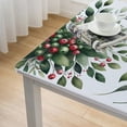thumbnail image 4 of nygtbtfer Table Cloth, Fitted Tablecloths with Elastic Edge, Wipeable Table Cover for Kitchen Wedding Spring Red Blue Flower Plant, 4 of 7
