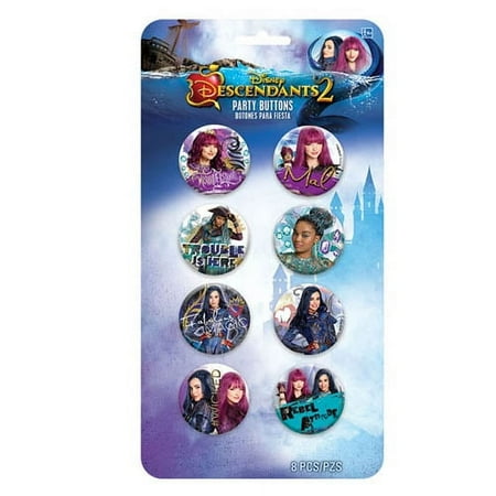 Descendants Button Birthday Party Favors