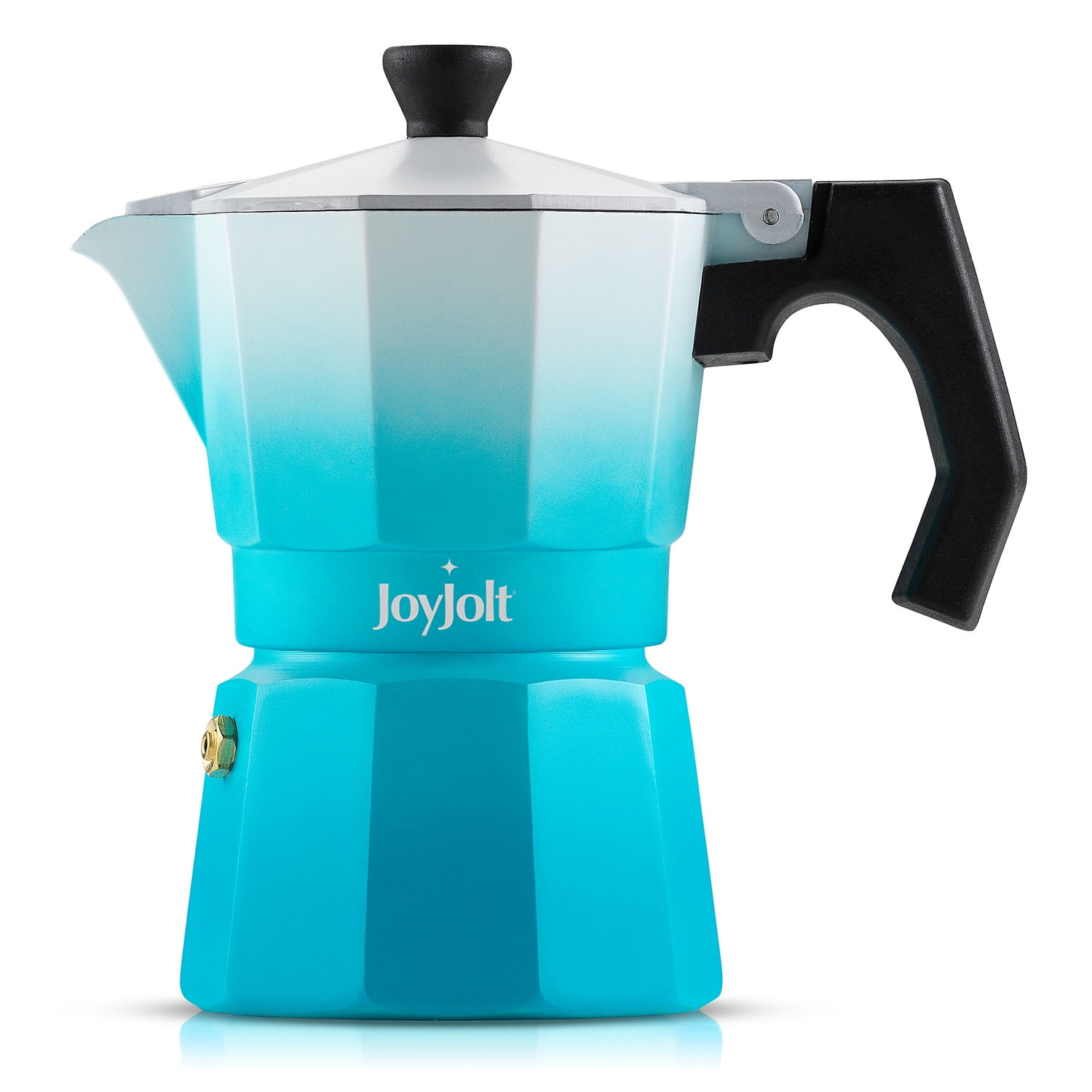 Italian Moka Pot 3 Cup Stovetop Aluminum Espresso Maker Blue