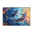 thumbnail image 2 of Dolphins Coral Area Rug Washable 72 x 48 Floor Carpet Mat Non Slip for Bedroom Living Room Kids Room Home Decor, 2 of 7