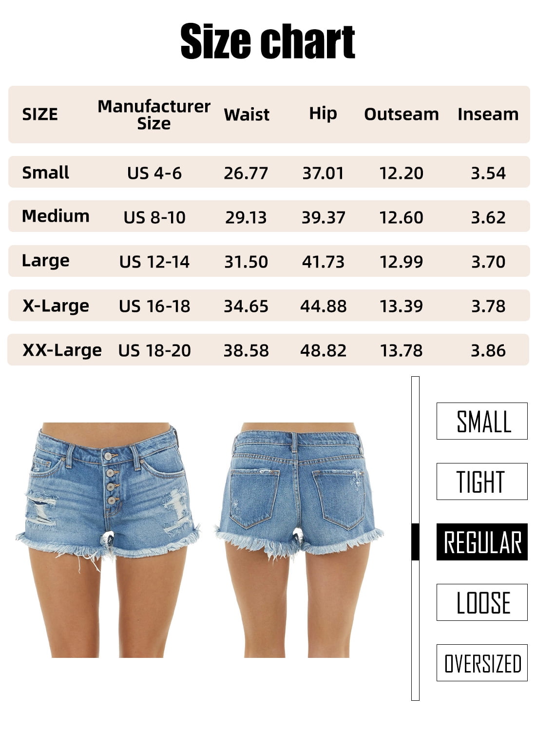 ONLYSHE Womens Casual Ripped Denim Shorts Mid Waisted Stretchy Jean Shorts  for Women 