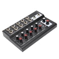 thumbnail image 1 of 10 Channel Mixer, Metal 6.35mm Interface Sound Mixer Black  For Guitar For Bar For Club US Plug, 1 of 8