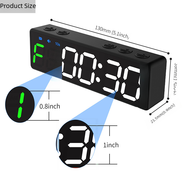 Temporizador deportivo Temporizador de fitness con temporizador de bolsillo magnético recargable Reloj deportivo de fitness