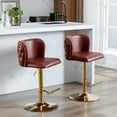 thumbnail image 4 of Auranook Set of 2 Swivel Bar Stools - Adjustable Height,PU Leather Upholstery for Kitchen Island and Bar,Red, 4 of 9