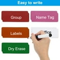 thumbnail image 3 of Magnetic Name Tag 8.27x2.3 Inch, Dry Erase Magnet Labels Waterproof Reusable Strips, 16 Pcs Purple, 3 of 6
